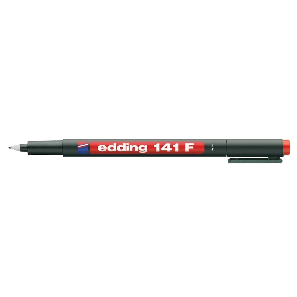 Marker permanent Edding OHP 141F, corp plastic, varf rotund, 0.6 mm, rosu Marker permanent Edding OHP 141F, corp plastic, varf rotund, 0.6 mm, rosu